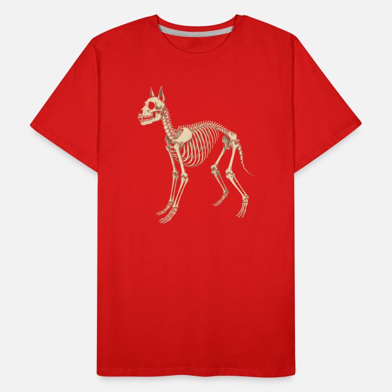 Plan du squelette canin T-shirt bio Premium Homme
