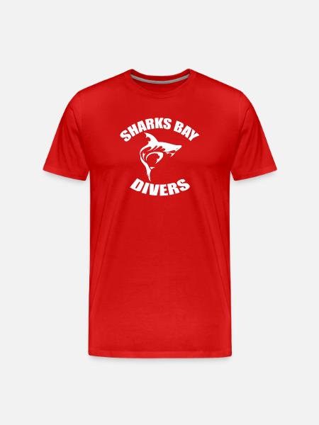SHARKS BAY DIVERS - Men's Premium Organic T-Shirt - red