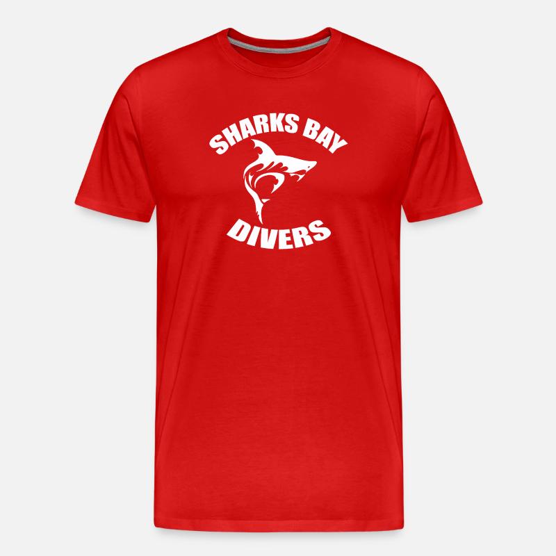 SHARKS BAY DIVERS - Männer Premium Bio T-Shirt - Rot