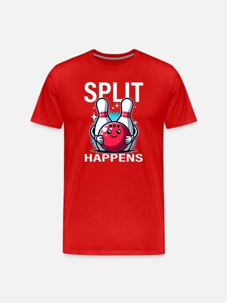 Split Arrives Bowling Joy - Men's Premium Organic T-Shirt - red
