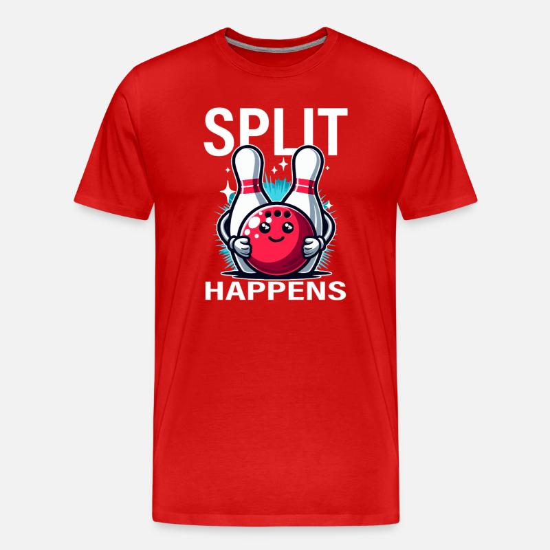Split Arrives Bowling Joy - Men's Premium Organic T-Shirt - red