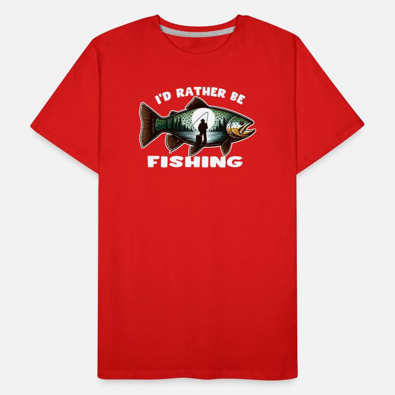 I'd rather fish Men's Premium Organic T-Shirt