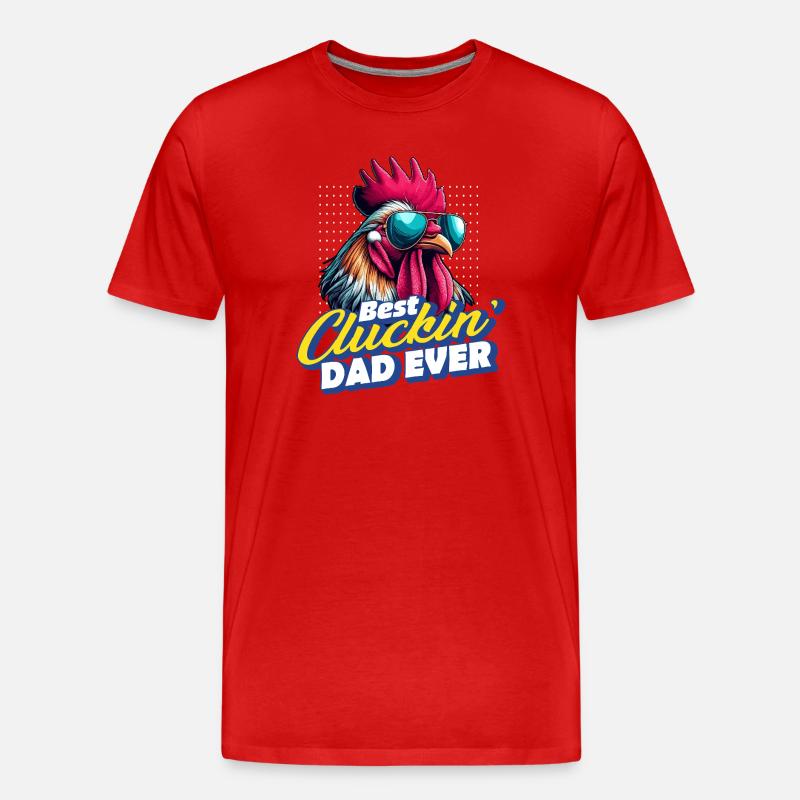 Bester Cluckin-Vater aller Zeiten - Männer Premium Bio T-Shirt - Rot