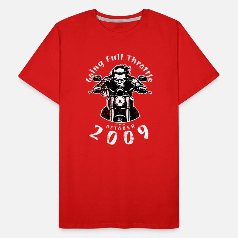 16. Geburtstag Going Full Throttle Since 10/2009 Men's Premium Organic T-Shirt