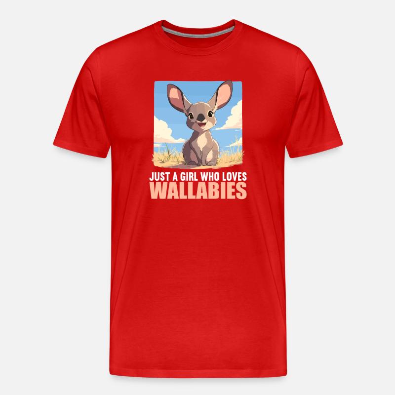 Wallabys Wallaby - Männer Premium Bio T-Shirt - Rot