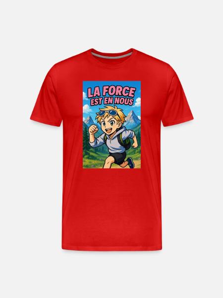 Force Intérieure Aventure - T-shirt bio Premium Homme - rouge