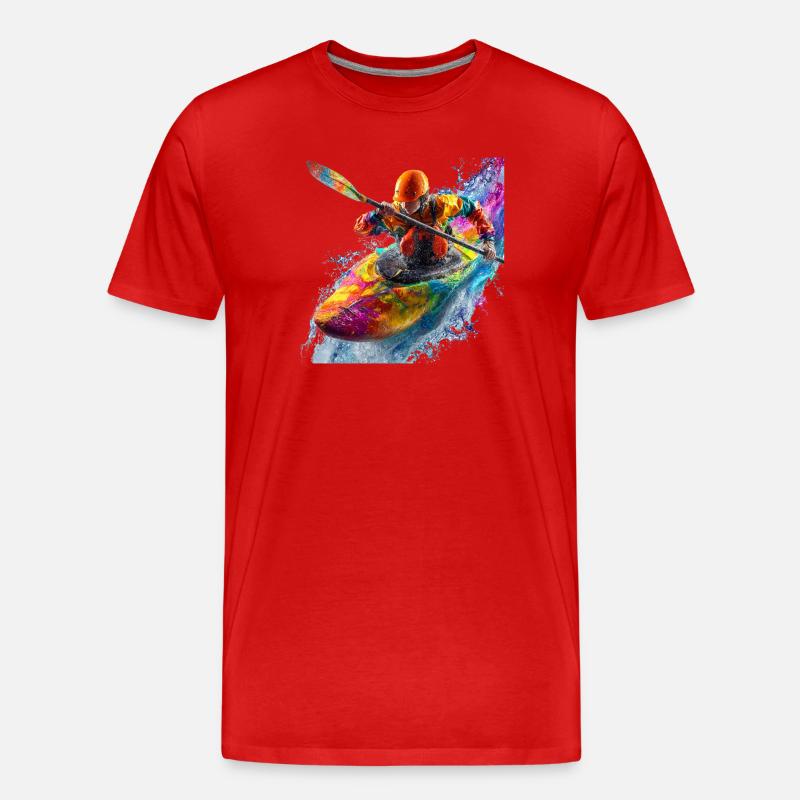 Kayak explosion de couleurs - T-shirt bio Premium Homme - rouge
