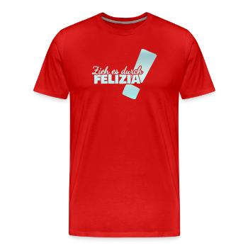 Vorname Felizia - Männer Premium Bio T-Shirt - Rot - Vorne - Damien (186cm)