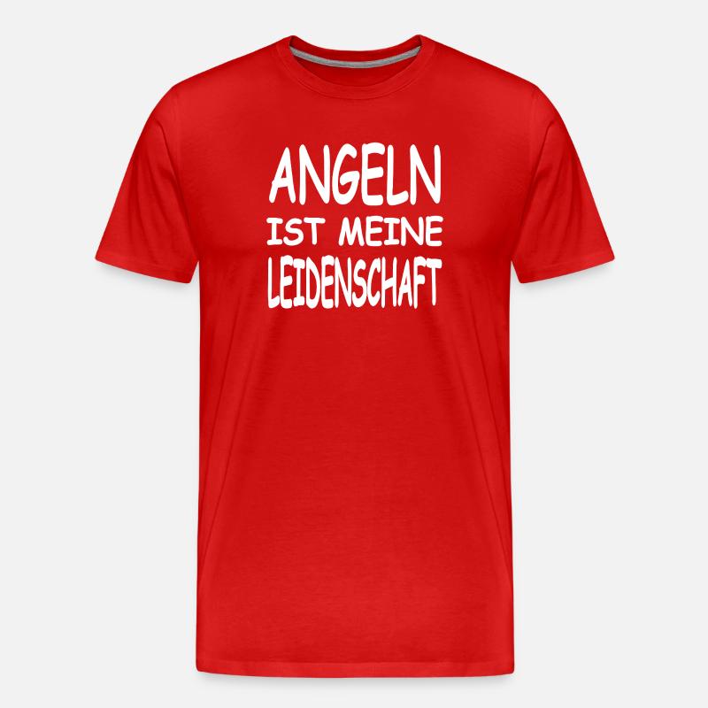 Angeln - Männer Premium Bio T-Shirt - Rot