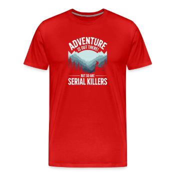 L’aventure est là-bas Tueurs en série - T-shirt bio Premium Homme - rouge - Devant - Damien (186cm)