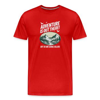 L’aventure est là-bas Tueurs en série - T-shirt bio Premium Homme - rouge - Devant - Damien (186cm)