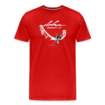 Send it Kitesurfer - Men's Premium Organic T-Shirt - red - Front - Damien (186cm)