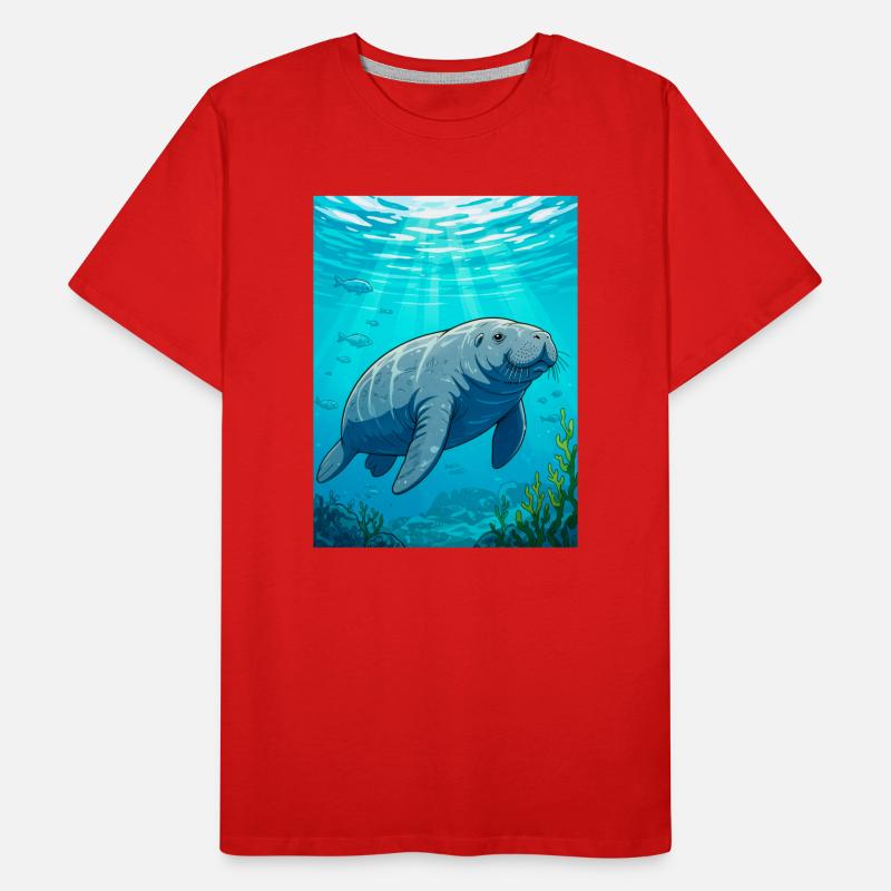 Doux géant d’eaux calmes, symbole de paix T-shirt bio Premium Homme