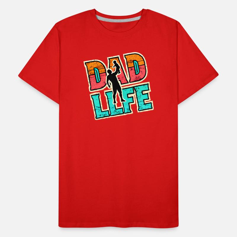 Papa Leben, Vaters Geschenk Männer Premium Bio T-Shirt