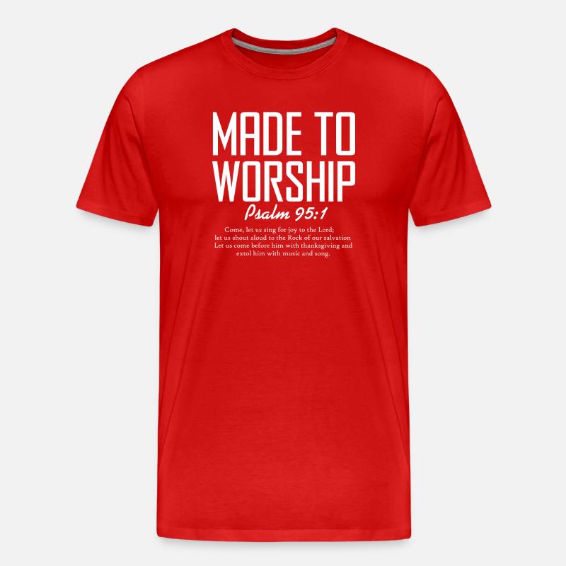 Anbetungspsalm95 - Männer Premium Bio T-Shirt - Rot
