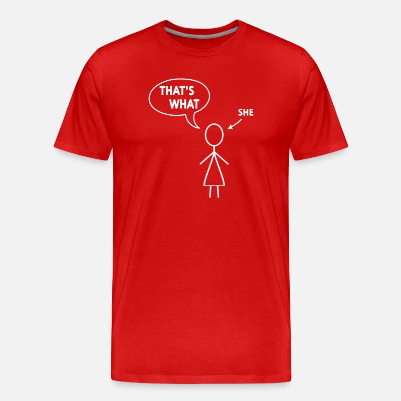 C’est ce qu’elle a dit - T-shirt bio Premium Homme - rouge