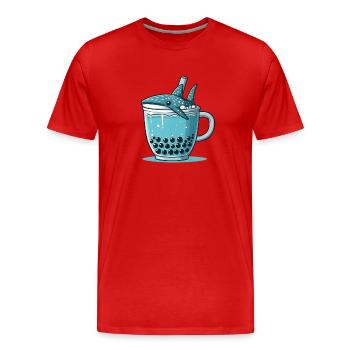 Walhai Bubble Tea - Männer Premium Bio T-Shirt - Rot - Vorne - Damien (186cm)