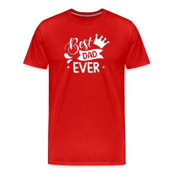 Bester Papa Der Welt Geschenke Vater Weihnachten - Männer Premium Bio T-Shirt - Rot - Vorne - Damien (186cm)