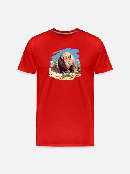 Wombats Wombat - Men's Premium Organic T-Shirt - red