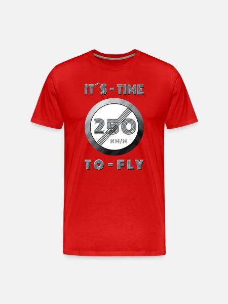 250 KM/H Time to fly - Men's Premium Organic T-Shirt - red