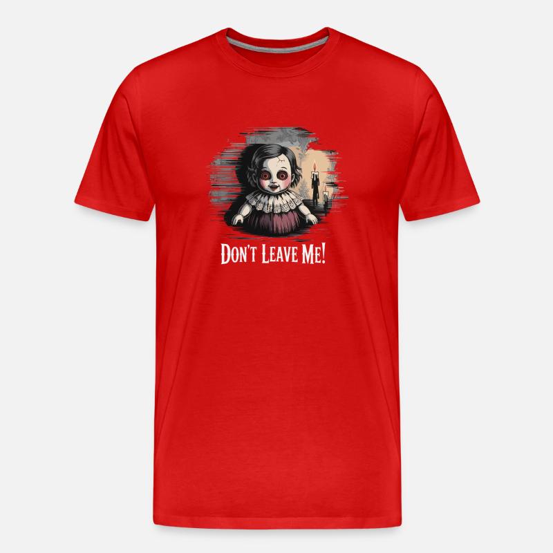 Verlass mich nicht Puppe - Männer Premium Bio T-Shirt - Rot