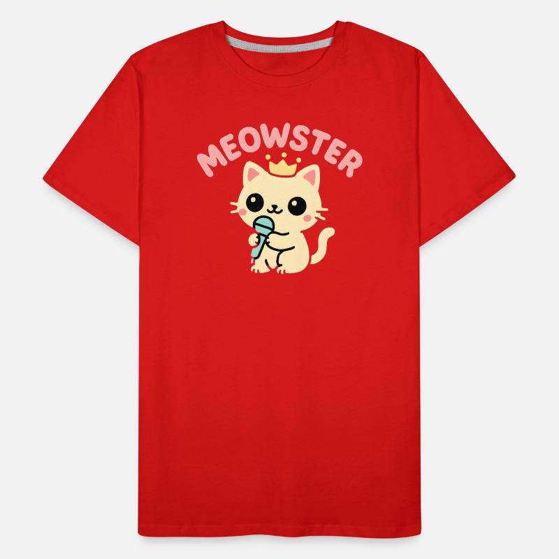 Meowster Crowned Micro Mascot Men's Premium Organic T-Shirt