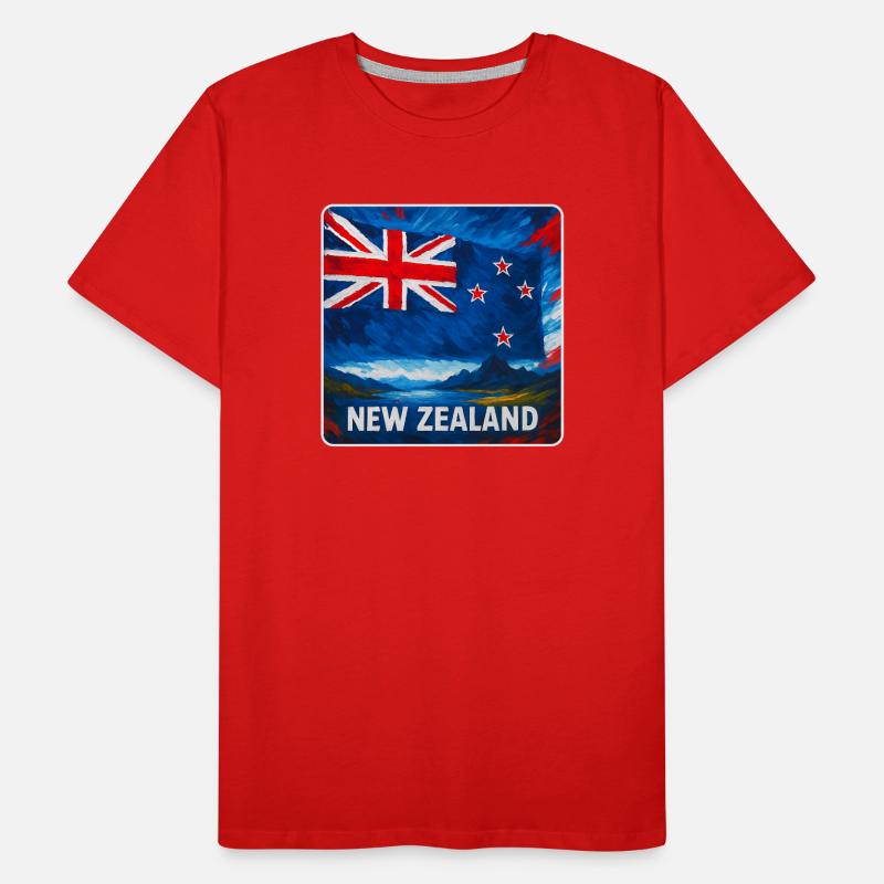 Neuseeland Flaggen Design Männer Premium Bio T-Shirt