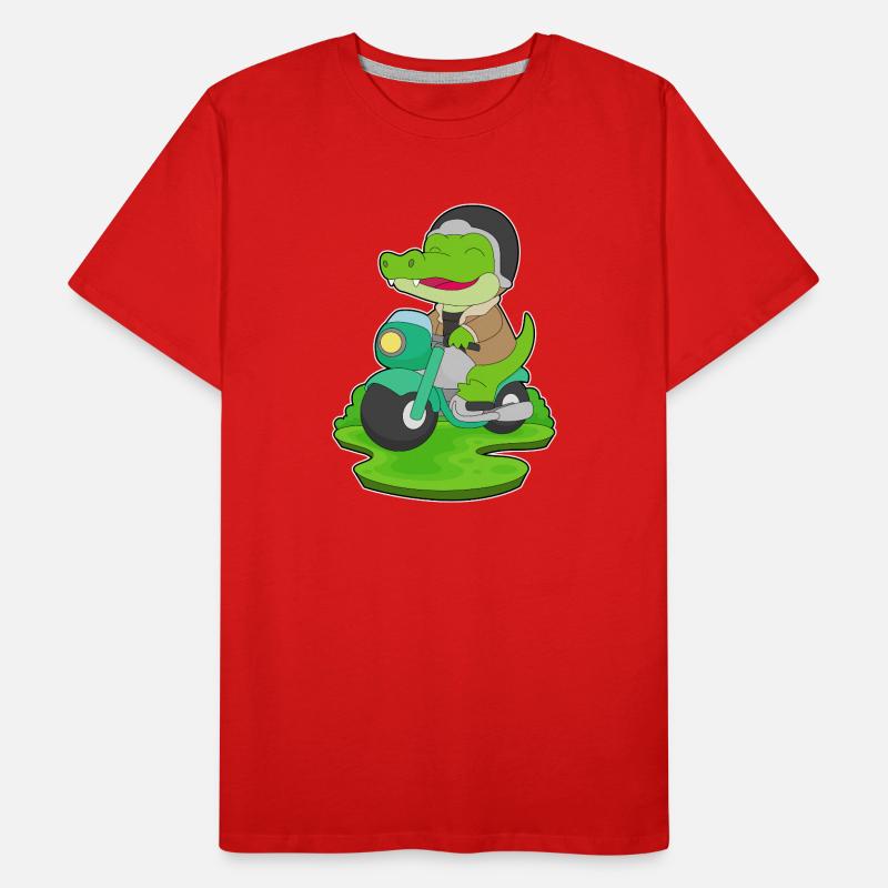 Krokodil Motorroller Männer Premium Bio T-Shirt