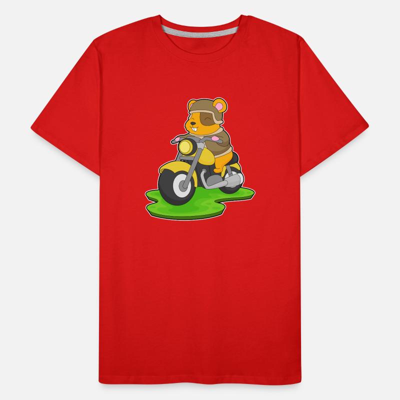 Hamster Motorrad Männer Premium Bio T-Shirt