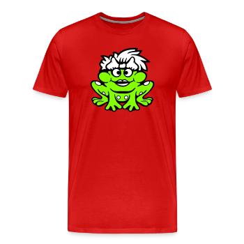 Frosch Frau Hübsch Kröte Lustig Weiblich Mädchen - Männer Premium Bio T-Shirt - Rot - Vorne - Damien (186cm)