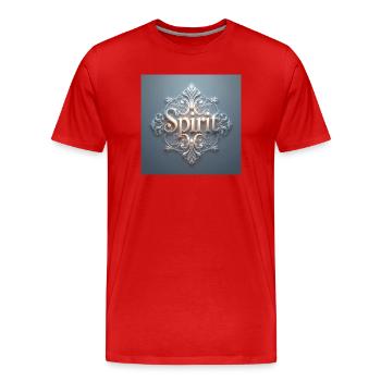 Spirit Ornament Baroque Design - Men's Premium Organic T-Shirt - red - Front - Damien (186cm)