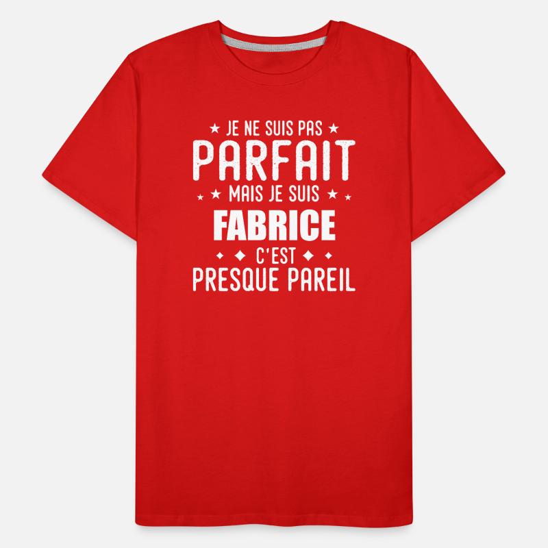 Fabrice: authentic, imperfect, top, perfection Men's Premium Organic T-Shirt