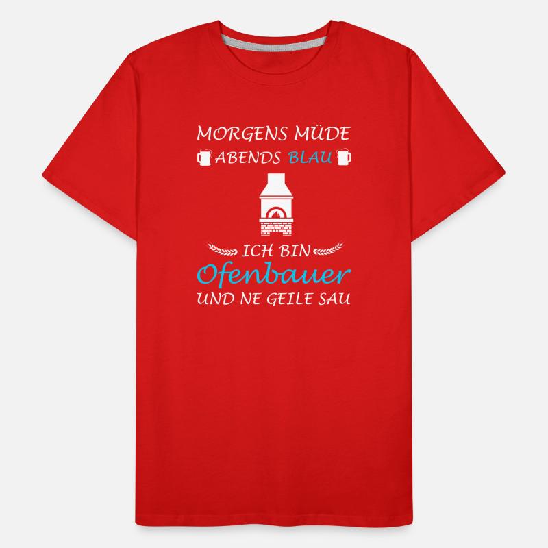 Constructeur de poêles Poêle de construction Poêle de construction Constructeur de cheminées T-shirt bio Premium Homme