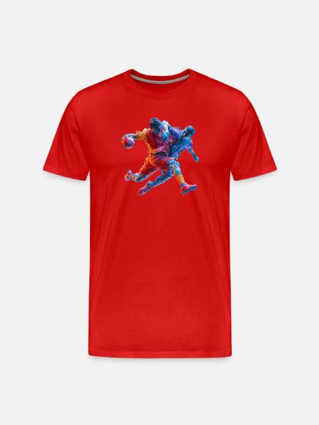 Colour storm handball action - Men's Premium Organic T-Shirt - red