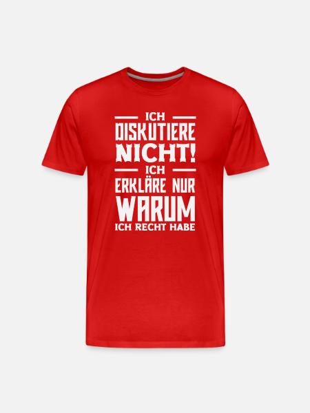I don't argue – I'm right - Men's Premium Organic T-Shirt - red