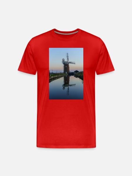 Windmill by Quiet Canal - Men's Premium Organic T-Shirt - red