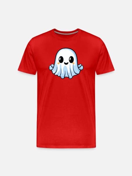 Geist Kawaii Comic Halloween - Männer Premium Bio T-Shirt - Rot