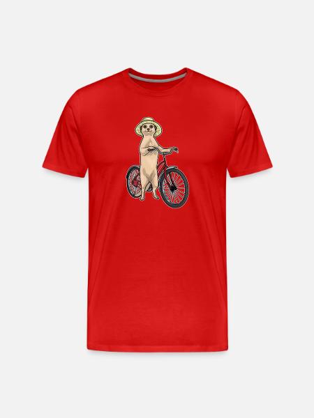 Vélo Meerkat - T-shirt bio Premium Homme - rouge