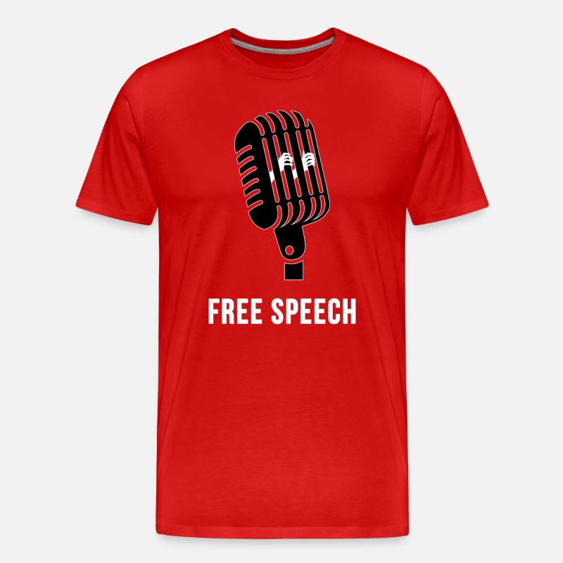 Free Speech - Männer Premium Bio T-Shirt - Rot