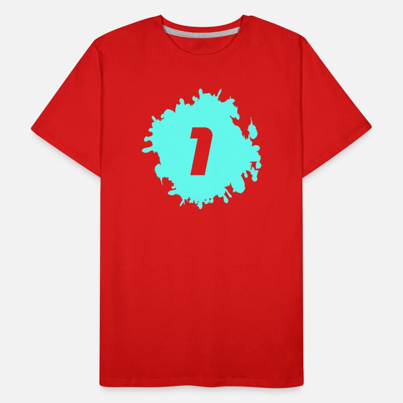 Blob à 1 chiffre T-shirt bio Premium Homme