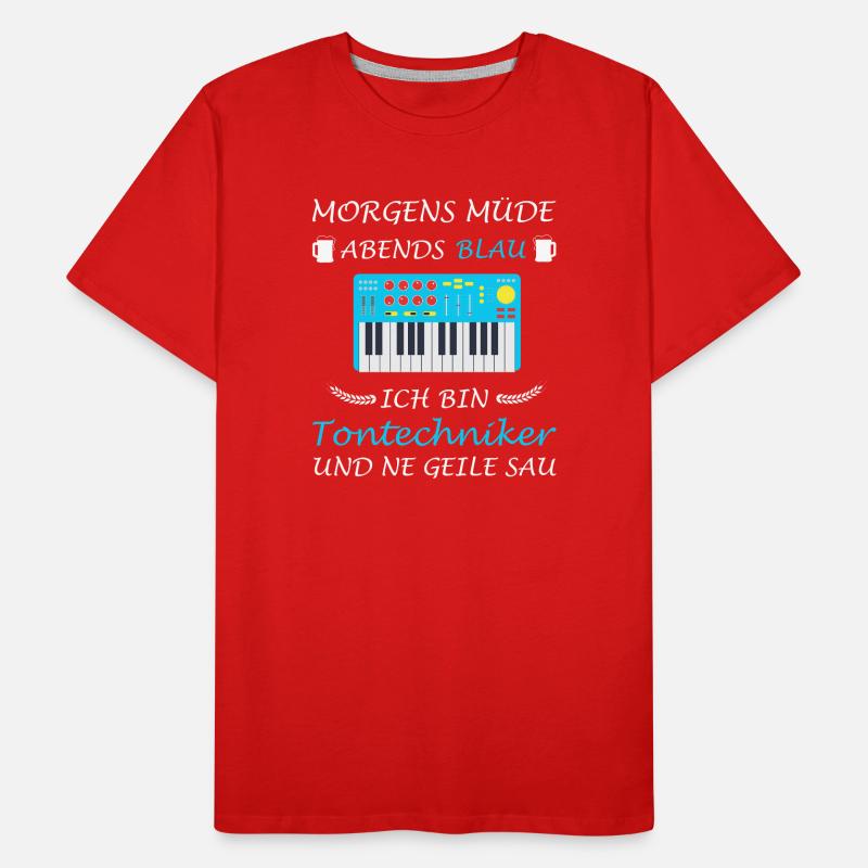 Technicien du son Lustig Technicien du son Ingénieur du son T-shirt bio Premium Homme