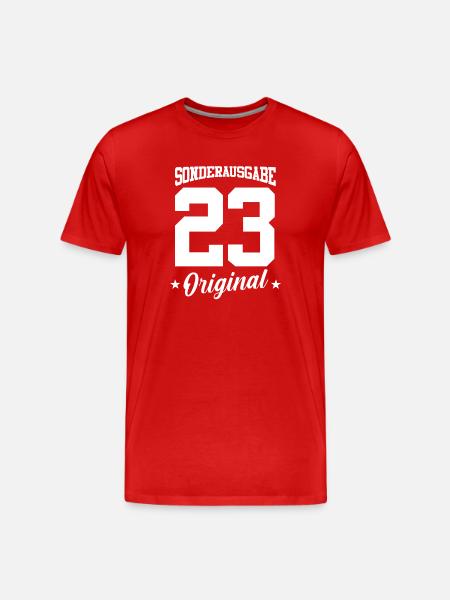 23 Birthday - Men's Premium Organic T-Shirt - red