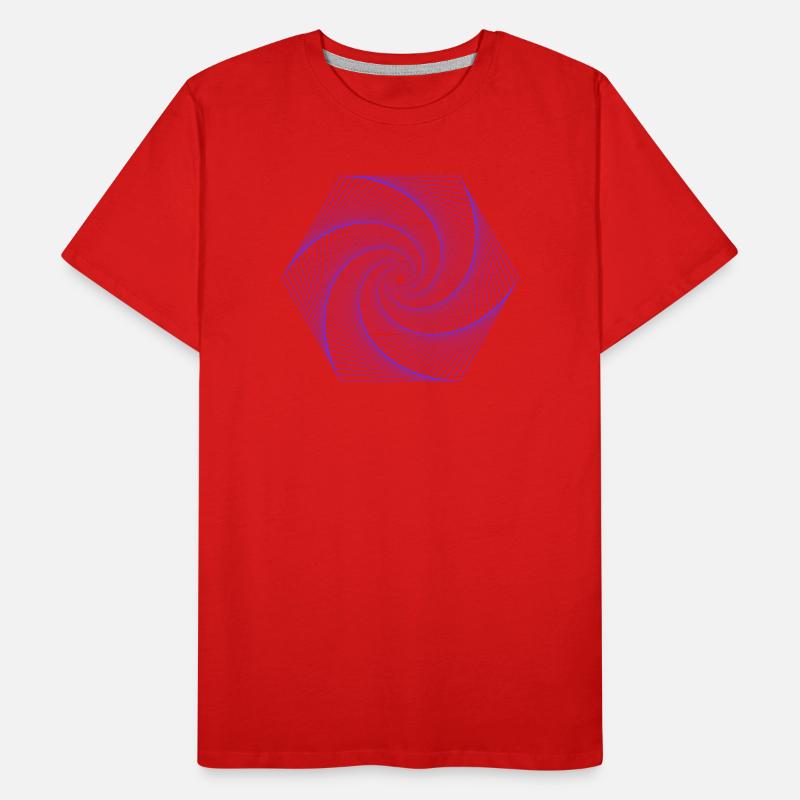 Spiral in hexagonal pattern Men's Premium Organic T-Shirt