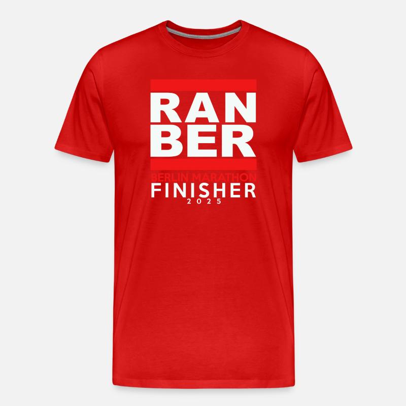 MARATHION BERLIN FINISHER 2025 - Männer Premium Bio T-Shirt - Rot
