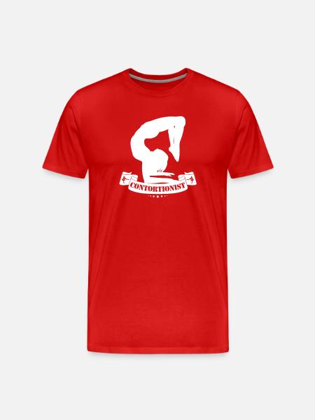 Quote for a contortionist - Men's Premium Organic T-Shirt - red