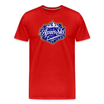 Apres Ski Berge Alpen - Männer Premium Bio T-Shirt - Rot - Vorne - Damien (186cm)