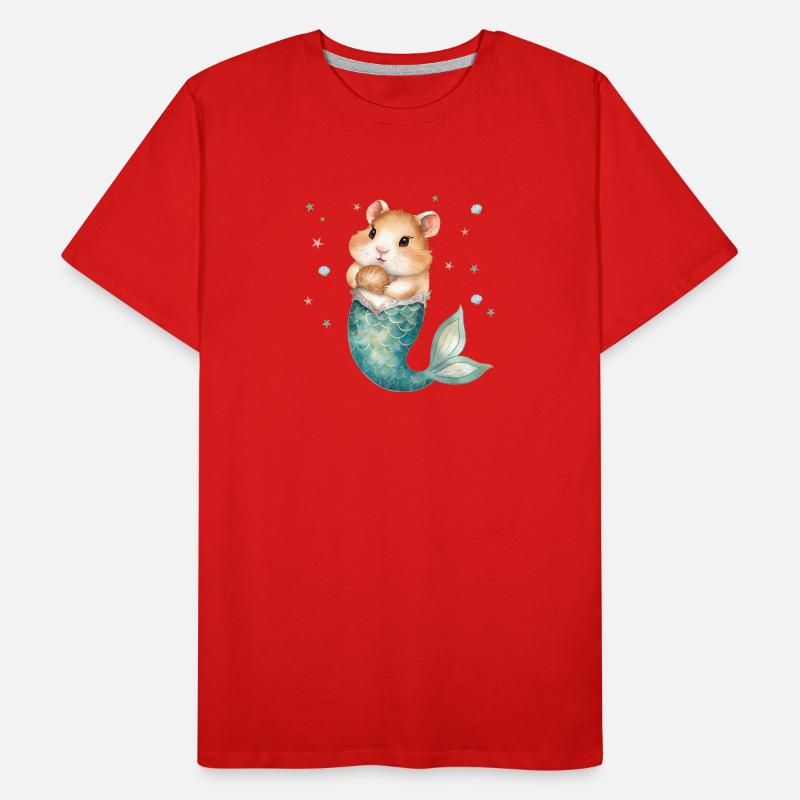 Süßer Hamster Meerjungfrau Kinderdesign Männer Premium Bio T-Shirt
