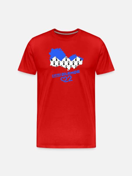 Cotes d'Armor 22 - Men's Premium Organic T-Shirt - red