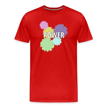 Mama Flower Power - T-shirt bio Premium Homme - rouge - Devant - Damien (186cm)