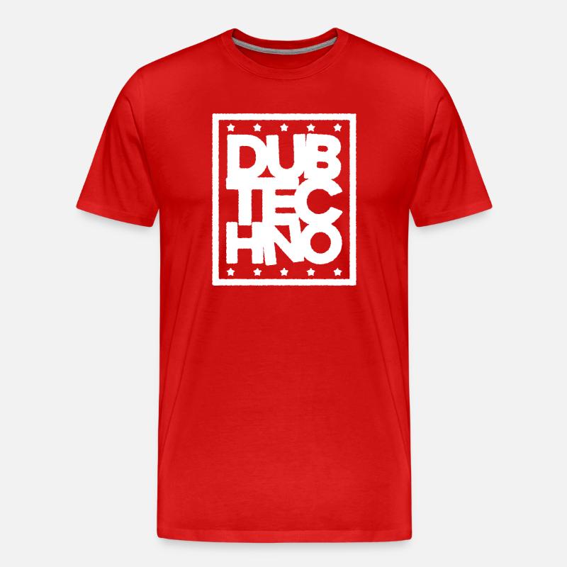 Dub Techno Light Edition - Men's Premium Organic T-Shirt - red